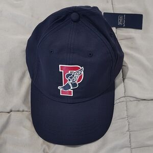 Polo Ralph Lauren Nylon P Wing Logo Strapback Hat Navy BNWT